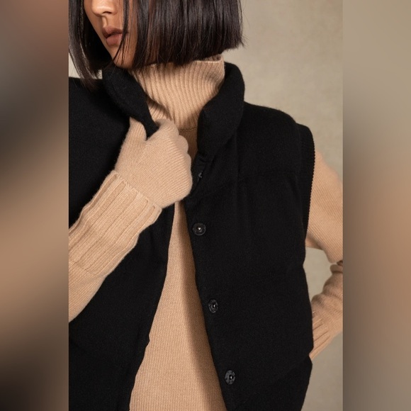 Naked Cashmere Ellie Puffer Vest in Black - Picture 3 of 11